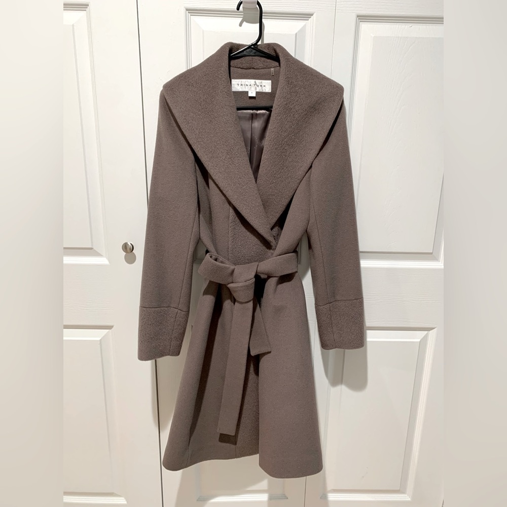 Trina Turk lamb wool/alpaca wool wrap Coat